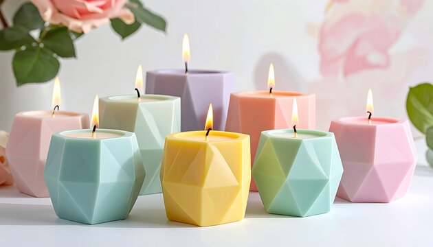 A collection of colorful candles