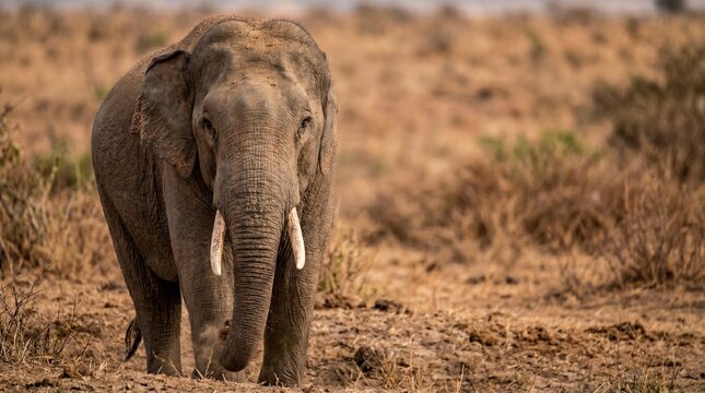 Wild Elephant Looking at the Camera