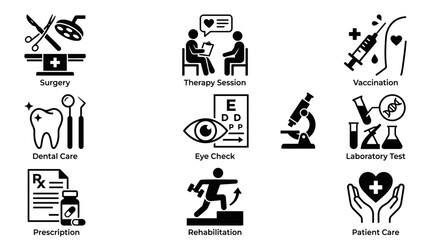 Fototapeta premium Medical icons for health services.