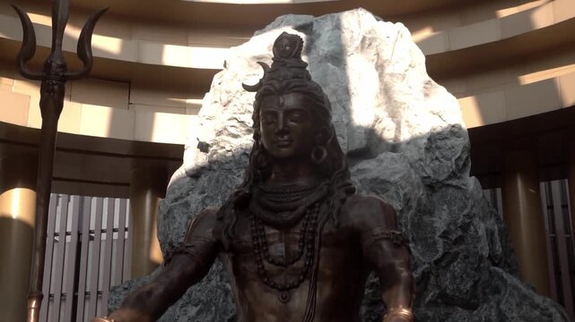 Giant statue of Shiva, one of the principal deities in Hinduism.