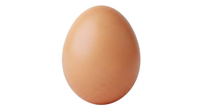 Brown chicken egg isolated on transparent background