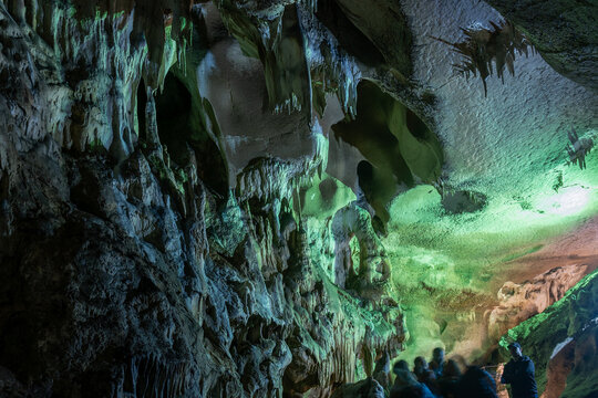 The interior galleries and halls of the Bacho Kiro Cave (Gabrovo Region, Bulgaria)
