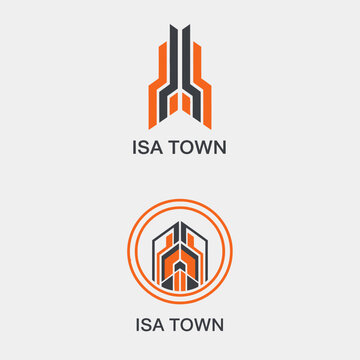 Modern Abstract Logo Design for Isa Town Identity.