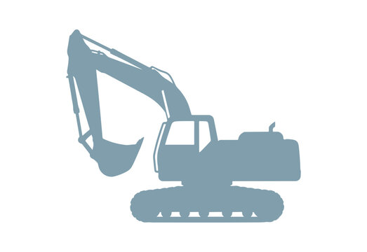 Construction vehicle symbol suitable for industrial themes.