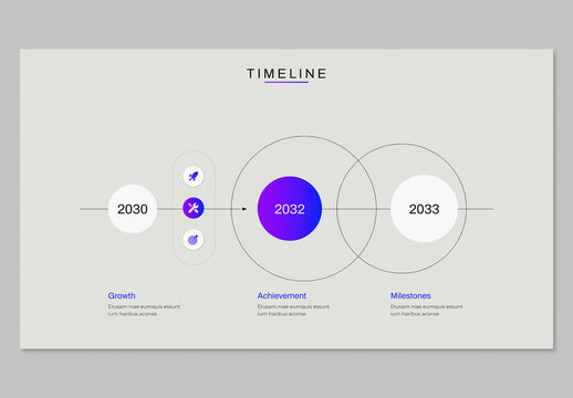 Minimal Corporate Timeline Infographic Template for Business History Presentation