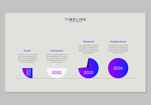 4-Step Business Timeline Infographic for Growth and Milestones