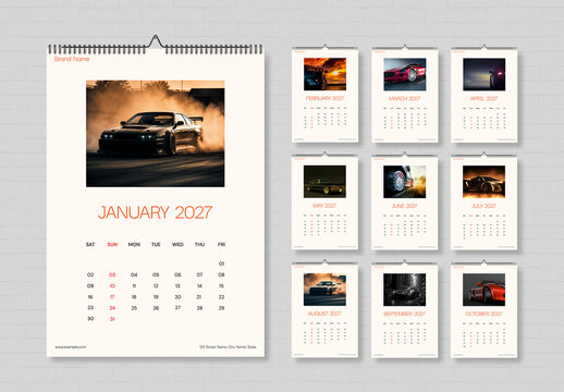 2027 Business Calendar Template Modern Minimal Layout