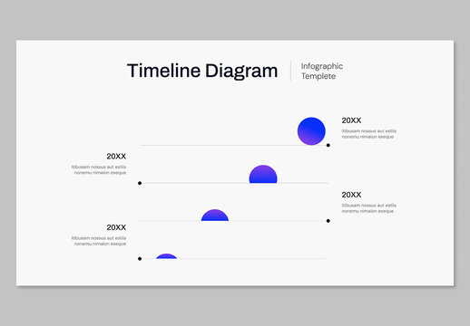 Modern Business Timeline Infographic Template with 4 Steps for Corporate Presentation