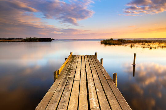Coucher de soleil sur la lagune)