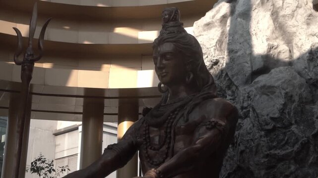 Giant statue of Shiva, one of the principal deities in Hinduism.