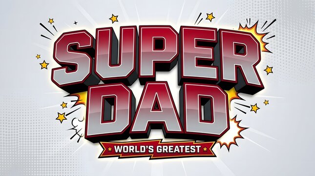 Father's Day Greeting Text Super Dad World's Greatest