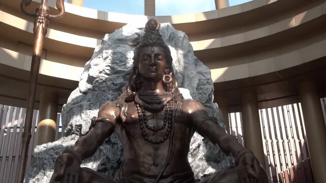 Giant statue of Shiva, one of the principal deities in Hinduism.