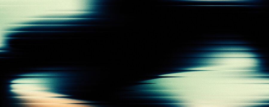 Abstract dark blue glossy background with striped effect. Refraction of wavy striped glass.