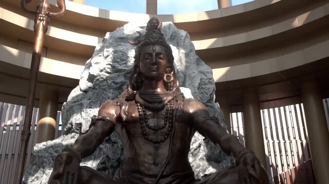 Giant statue of Shiva, one of the principal deities in Hinduism.