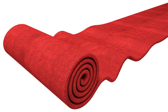 red carpet roll, transparent background.
