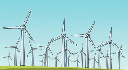wind turbines farm © Nur Kholis