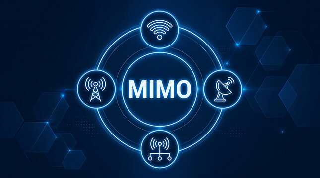 MIMO Multiple Input, Multiple Output concept, technology, wireless communication systems to improve performance by using multiple 