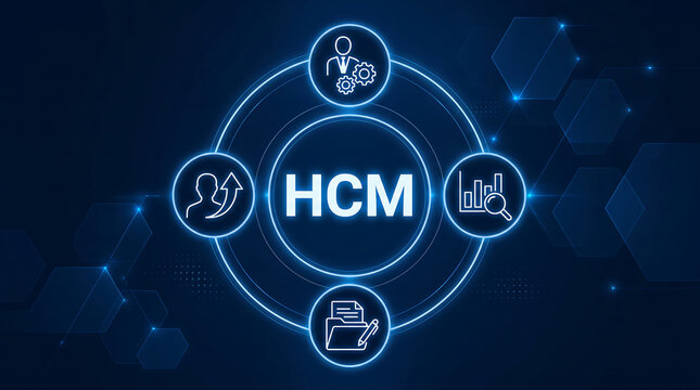 human capital management concept, Human capital management (HCM) is the process of hiring the right people, managing workforces effectively