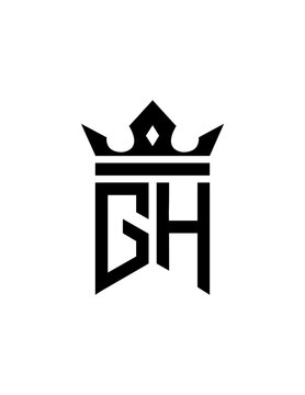 initials GH, crown and shield