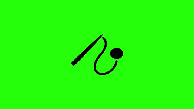 Dynamic 4K resolution asset showing an interactive feline companion teaser wand rod stick play toy bouncing. Playful popup transition element for store.