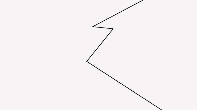 Arrow continuous line art 4K animation video with seamless directional motion loop