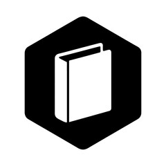 Fototapeta premium PNG Hexagon book icon illustration.