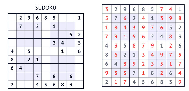 Sudoku puzzle grid with filled and empty cells displayed  
