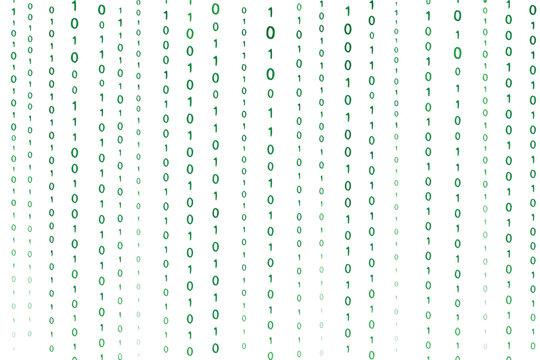 Futuristic Seamless Vector Pattern of Binary Code Falling Like Digital Rain in a Matrix Style Background for Cyber Security Programming and High Tech Web Design Flat Graphic Illustration Element