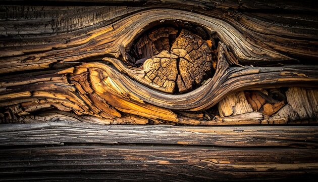 A close-up of a weathered wooden surface with a prominent knot (1)