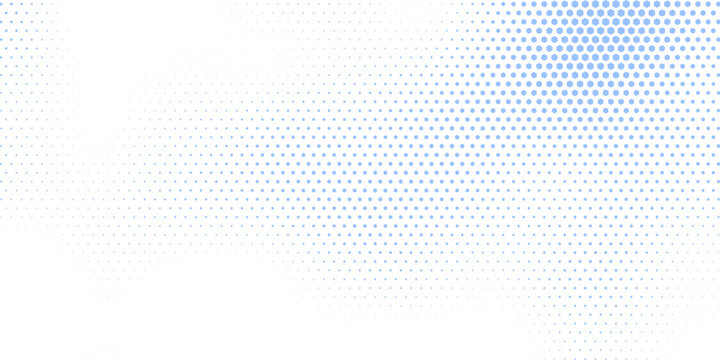 Black hexagon gradient texture. Fading honeycomb pattern background. Geometric hexagonal halftone tech overlay backdrop. Horizontal grunge halfton wallpaper. Vector retro technology dot texure