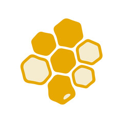 Honeycomb Cells with Golden Color. © giannheno7697q