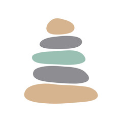 Stack of colorful smooth stones balanced. © giannheno7697q