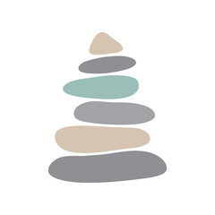 Stack of colorful smooth stones. © giannheno7697q