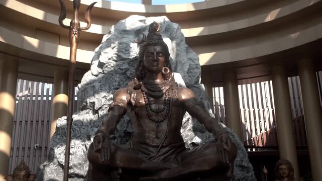 Giant statue of Shiva, one of the principal deities in Hinduism.