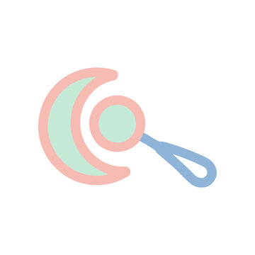 Baby pacifier clip with colorful design.