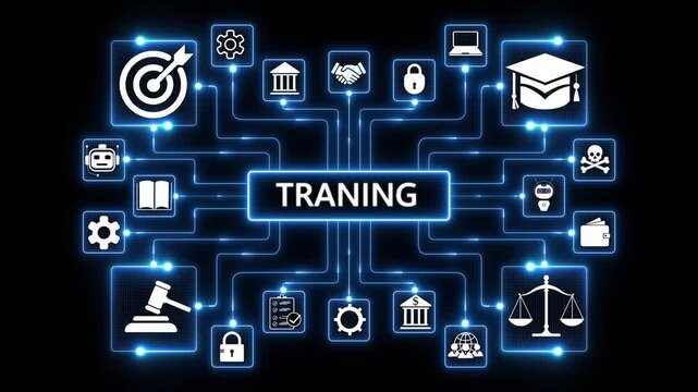Business, Technology, Internet and network concept. Coaching mentoring education business training development E-learning concept. 4k animasted on transparent background.