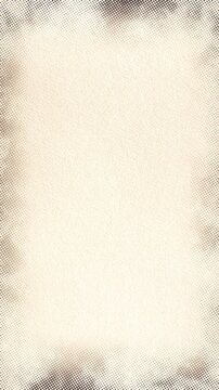 abstract vintage old paper texture with brown halftone dots pattern border frame animation, grunge blank vertical social media motion background