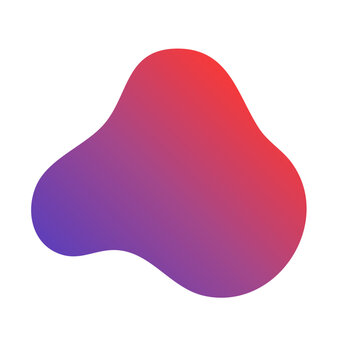 Abstract Blob Shape with Red and Purple Gradient