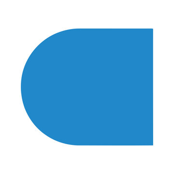 Modern blue abstract rounded rectangle shape design