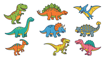 Cute Dinosaur Collection: Cartoon Dinosaurs for Kids © Roni