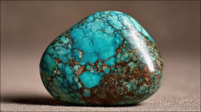 Polished turquoise gemstone (1)