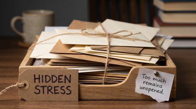 Stack of Mail Symbolizing Mental Overload and Stress