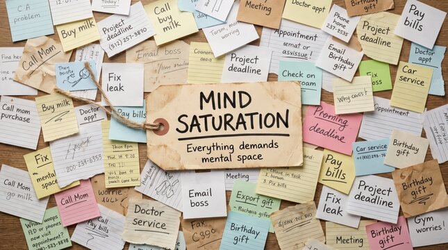 Mind Saturation: Everything Demands Mental Space