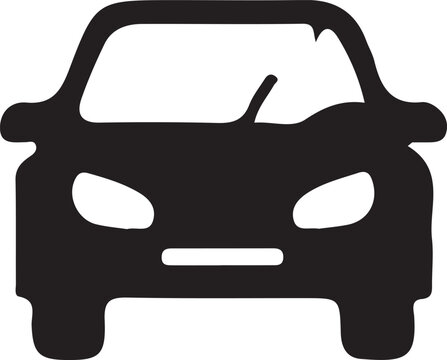 Angry car front view with aggressive facial expression  angry car