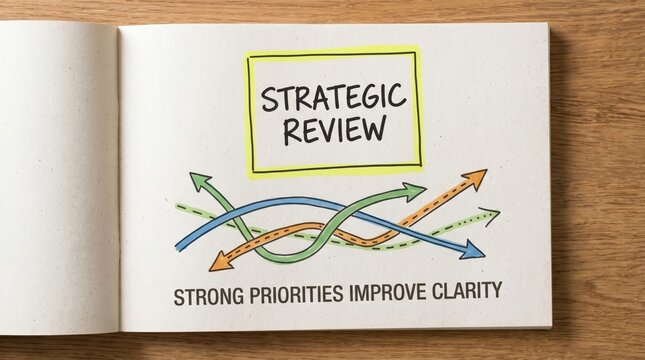 Strategic Review and Decision Making with Flowing Arrows