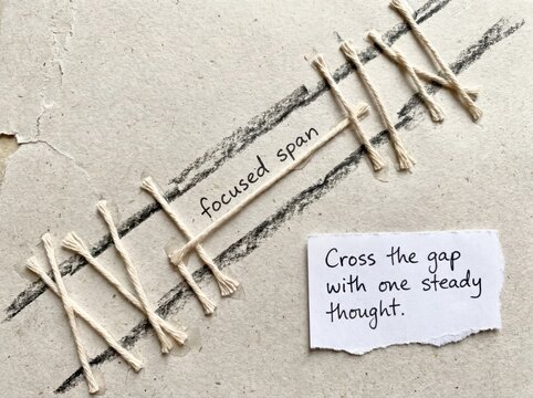 Focusing on the Gap: A Cross-Stitch Metaphor for Low Attention Span
