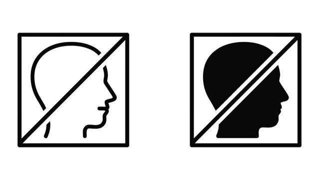 No user icon set in outline and solid glyph style vector