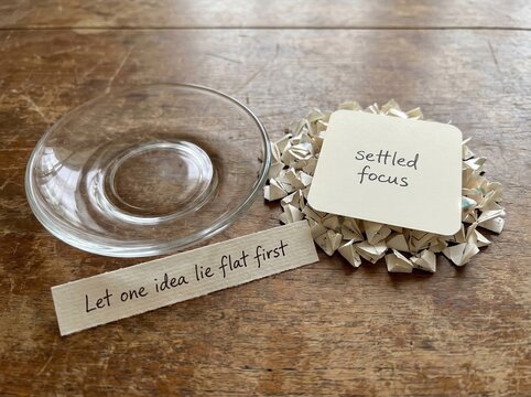 Settled Focus on a Simple Glass Saucer for Low Attention Span