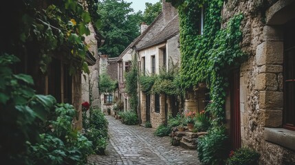 Fototapeta premium Quaint European village street