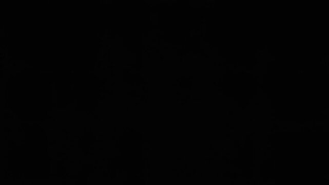 Dynamic transition through static noise to black screen in 4k